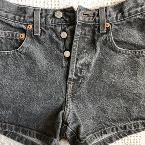 Vintage Guess Black Acid Wash Jean Shorts